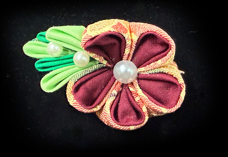 細工纏花雙花髮夾